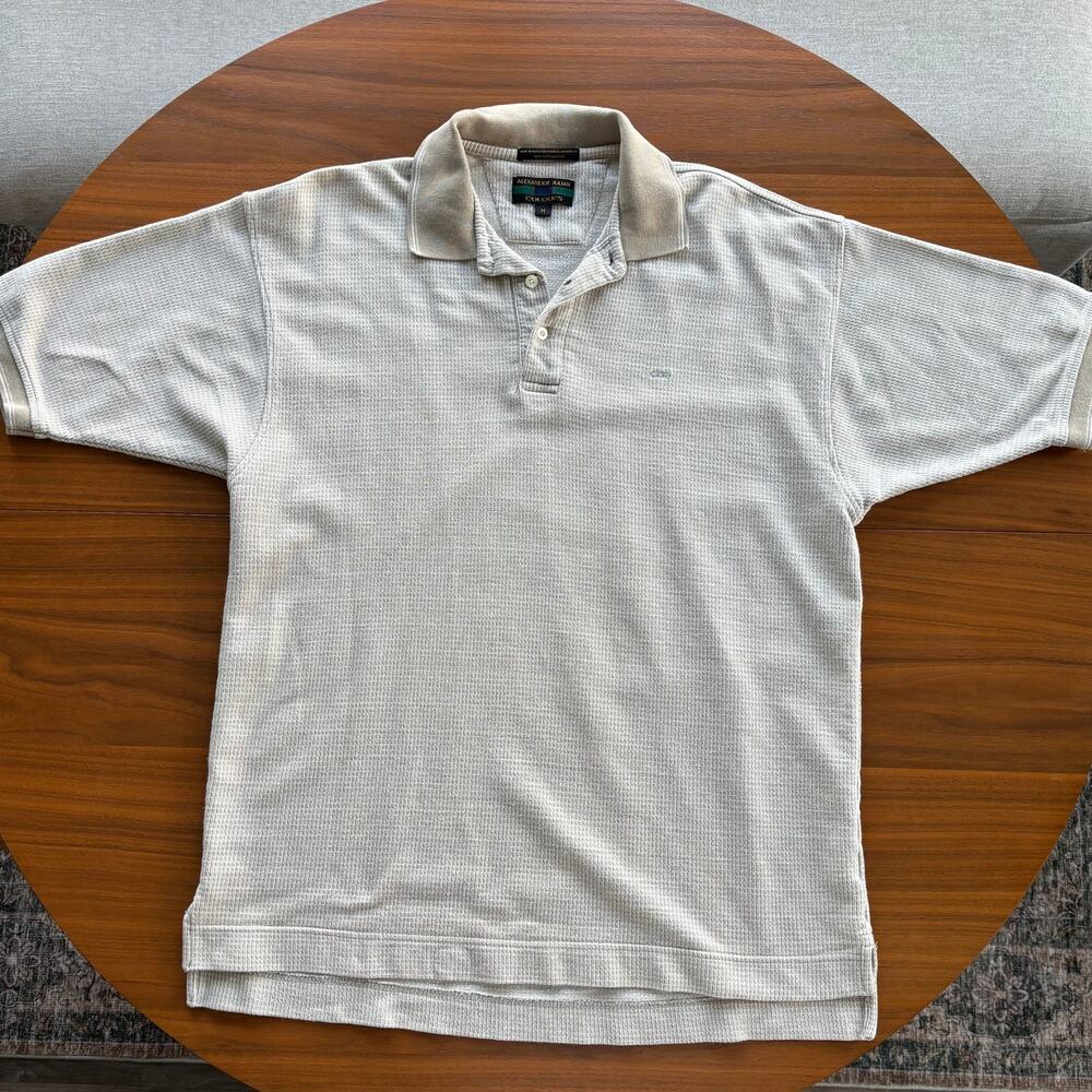 Early 90s Vintage Alexander Julian Colours 100% Cotton Knit Polo Shirt Medium